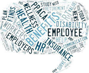 Employee benefits word cloud