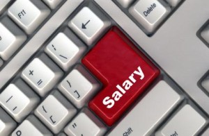 Computer keyboard key labeled “Salary”